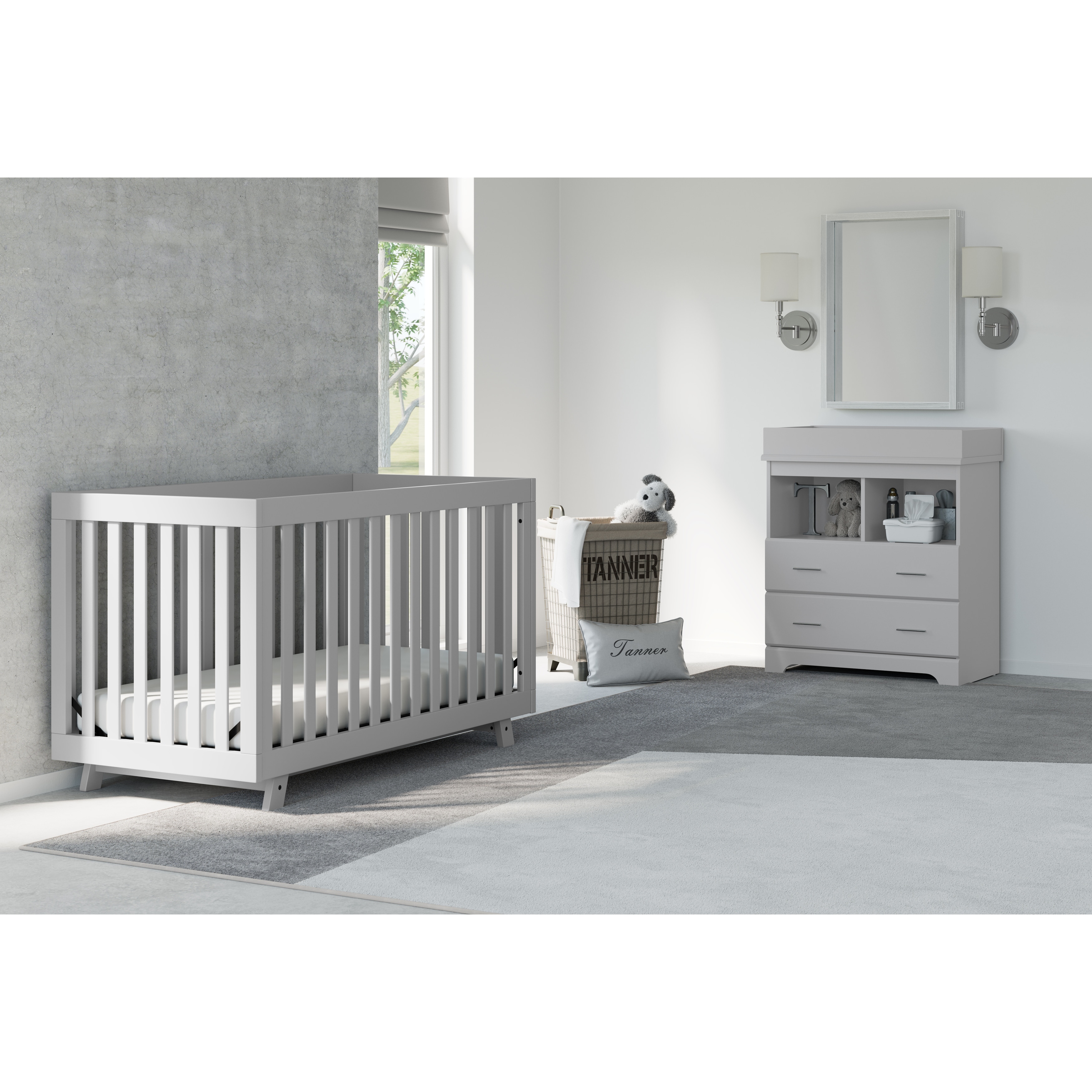 Storkcraft Beckett 3 in 1 Convertible Pine Wood Crib with