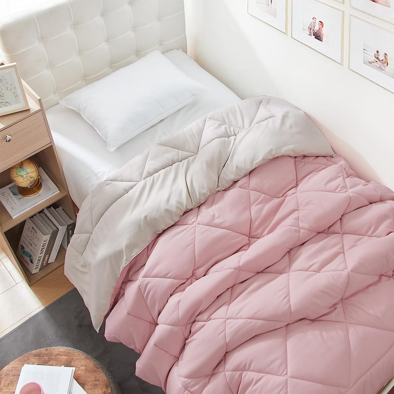 Silver Pink/Silver Birch Reversible Twin XL Comforter