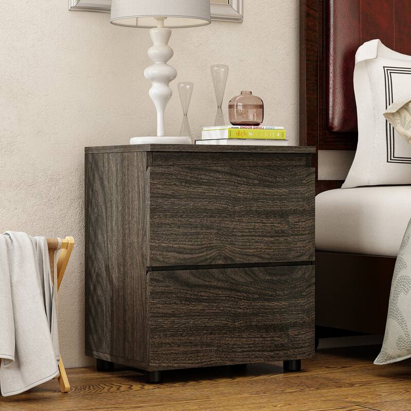 18.9'' Tall 15.7"W 2 - Drawer Nightstand Chest End Table
