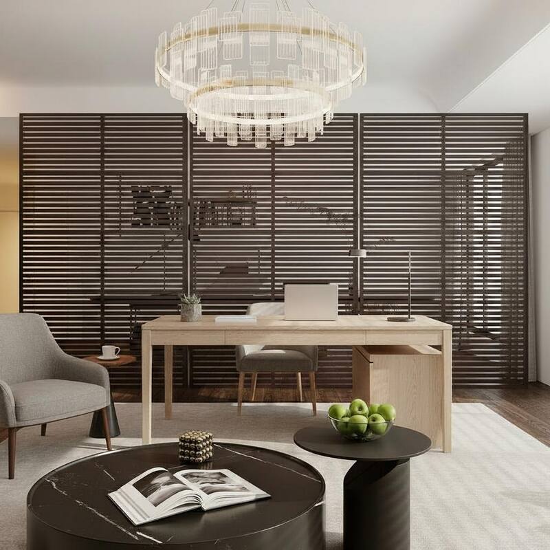 70" H Decorative Metal Garden Fences, Rust-Proof Scroll Design