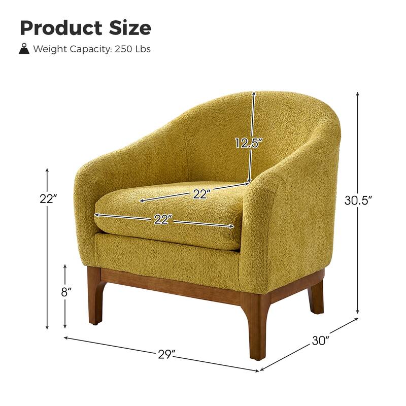 Joseph Mordern Boucle Armchair Chair Set Of 2 By HULALA HOME