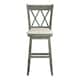 Eleanor Double X Back Wood Swivel Bar Stool by iNSPIRE Q Classic