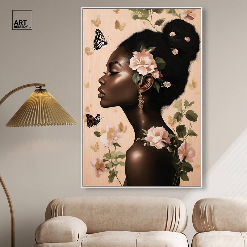 Apricot Whisper Canvas by Art Remedy
