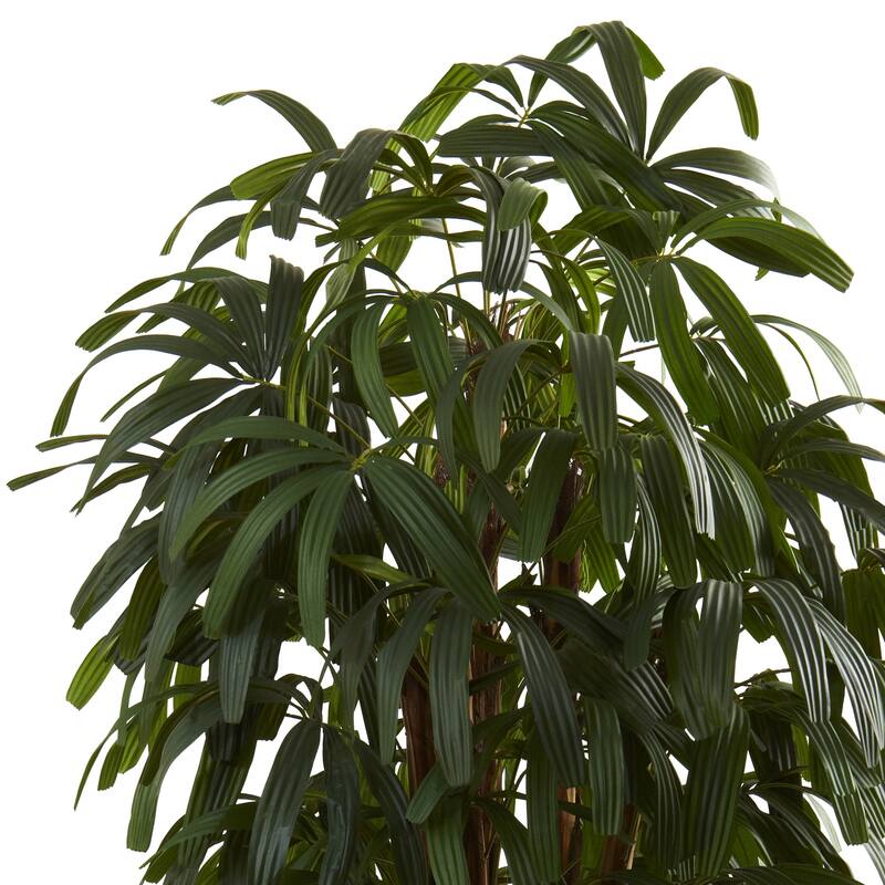 Raphis Palm Tree 6Ft - Tropical Indoor Plant 72 Inch Tall - Home Office Decor - Realistic Artificial Tree - 6ft.