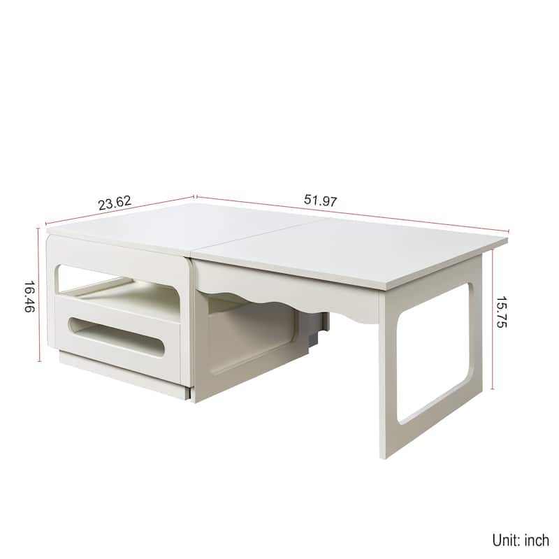 3 in 1 Deformed Coffee Tables with Storage Cabinet for Living Room, Coffee Tablefor Living Room