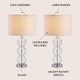 preview thumbnail 19 of 63, JONATHAN Y Ella 27" Glass Triple-Sphere LED Table Lamp, Mercury Silver/Chrome (Set of 2)