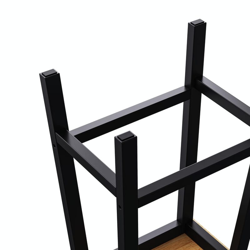 53" Rolling Kitchen Island with Drop Leaf, Power Outlet & Internal Door Storage, 5 Open Side Racks