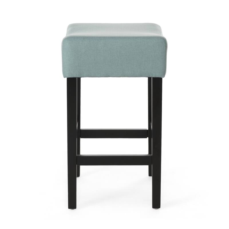 High Barstool Set of 2, Wood Frame Upholstered Dining Chair, Backless Counter Chair, Living Room Lounge Entertainment Chair