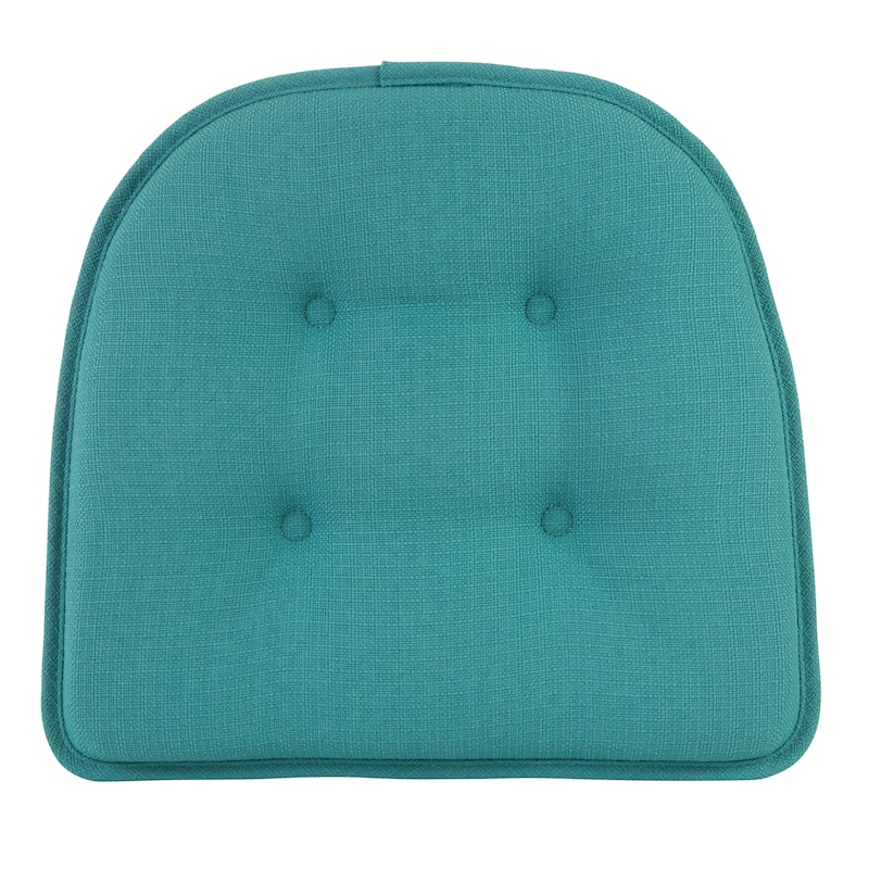 Klear Vu Non-Slip 15" x 16" Omega Tufted Dining Chair Cushion Set