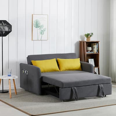 Pull Out Sofa Bed with USB Ports Grey