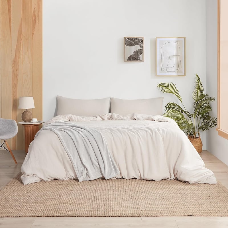 Dark Sky Reserve® - Bamboo Linen Oversized Duvet Cover - Portugal Made - Creamy Beige