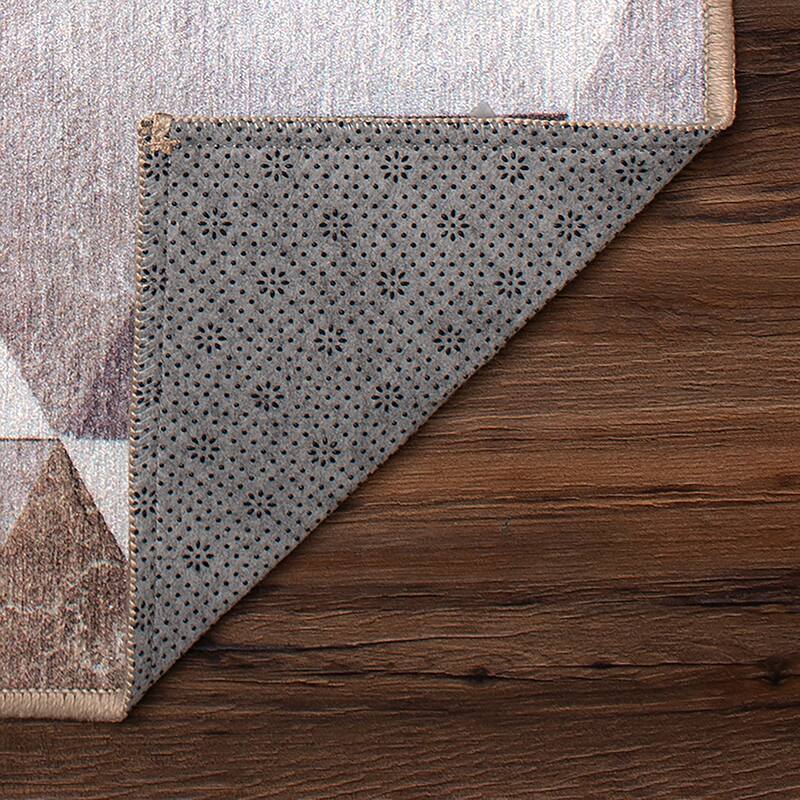 My Magic Carpet Machine Washable Rug Lattice Geometric Neutral