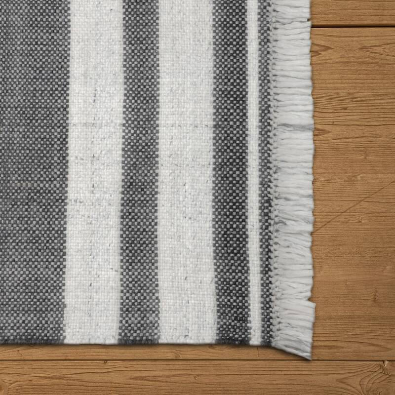Sevita Striped PET Yarn Indoor/Outdoor Area Rug