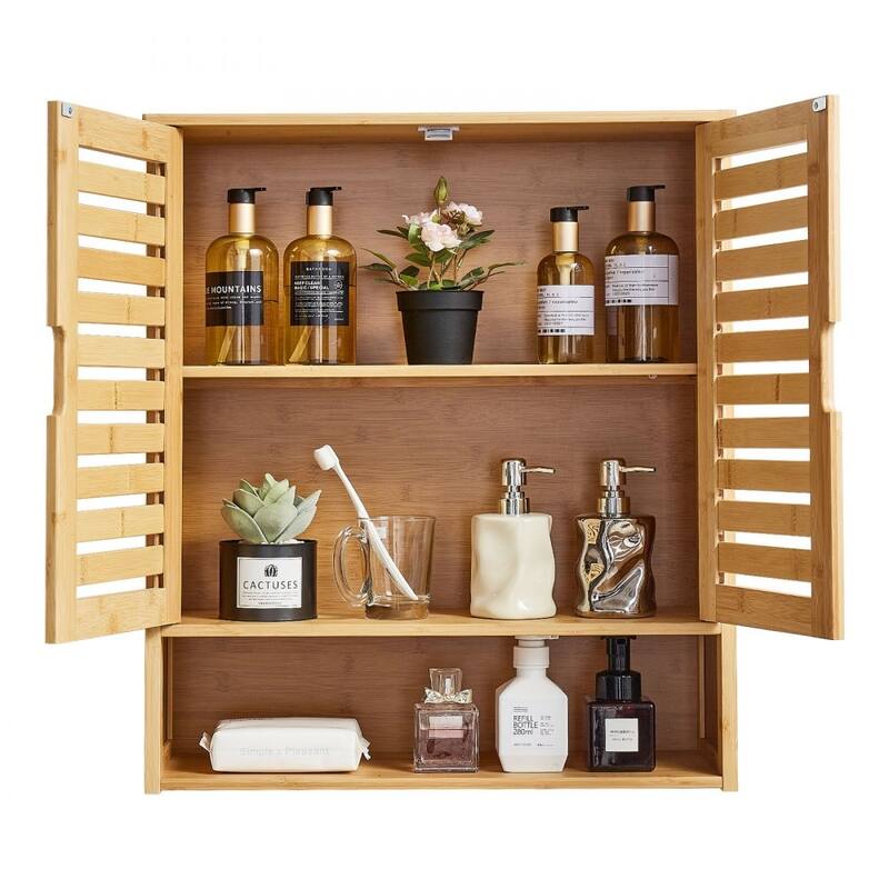 Space-Saving Hanging Bathroom Cabinet with 3-Level Adjustable Shelves for Toiletries and Essentials - 23” x 8” x 26”