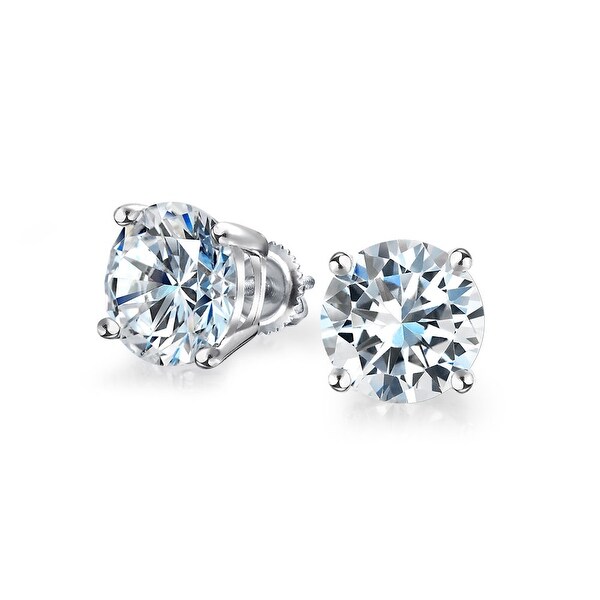 Bling Jewelry Uni Round Cz Back Stud Earrings 925 Sterling Bling Jewelry Uni Round Cz Back Stud Earrings 925 Sterling Silver 8mm
