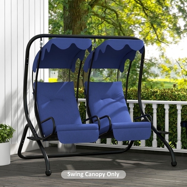 Outsunny 84A 052 Series 2 Seater Swing Canopy Replacement Outdoor Swing Sunshade Top Cover Canopy Only On Sale Bed Bath Beyond 37495697