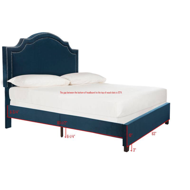 SAFAVIEH Theron Navy Bed (Full)