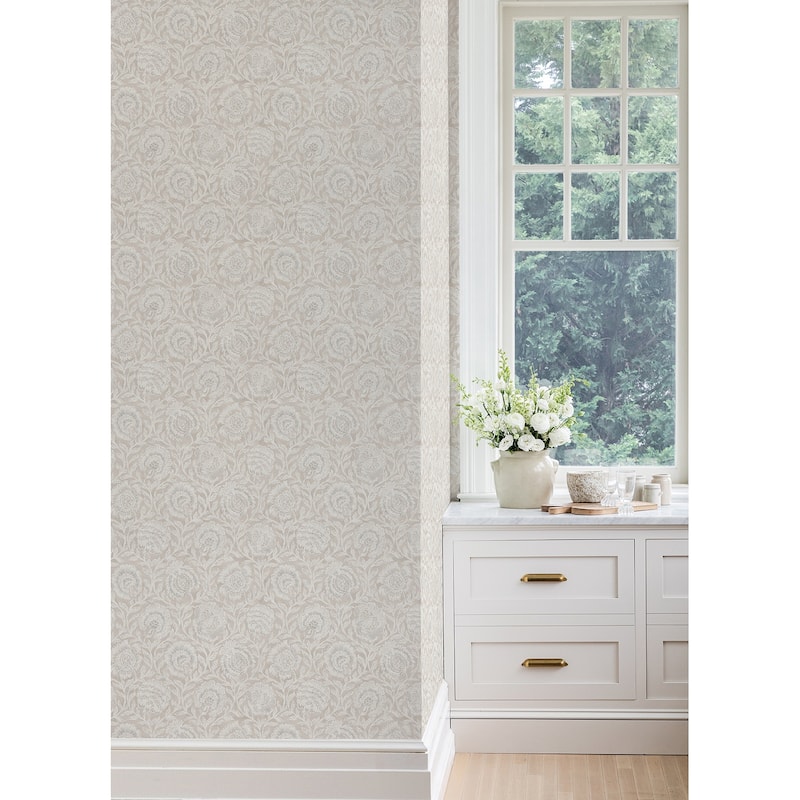 NuWallpaper Nabela Noor Home Aliviya Wheat Peel and Stick Wallpaper