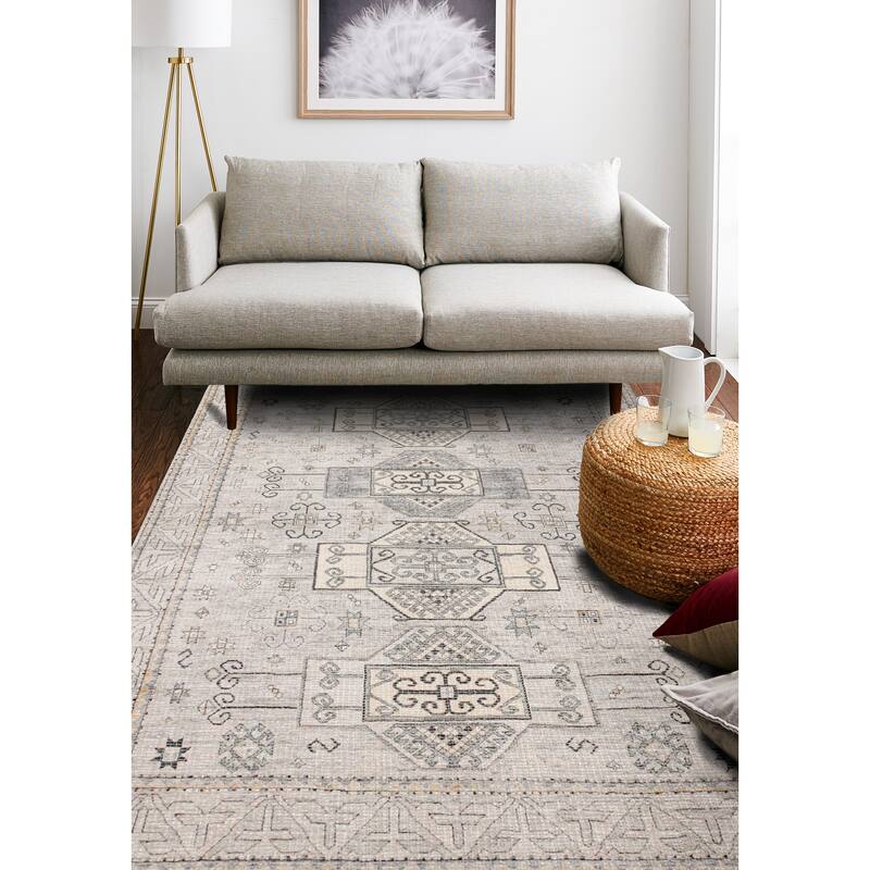 Bashian Zilla Grey Transitional Area Rug