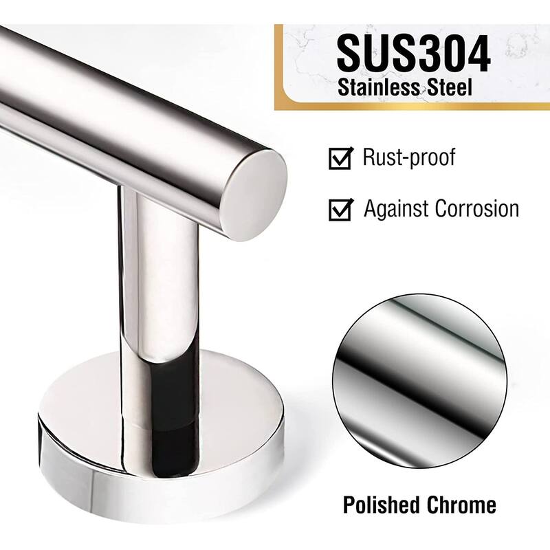 5-Piece Bath Hardware Set Towel Bar Towel Holder Set in Stainless Steel