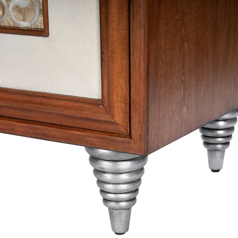 Shelly Leather & Capiz Shell Inlay Sideboard