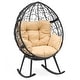 preview thumbnail 4 of 35, Moasis Cushioned Egg Chair with Rocker, PE Wicker