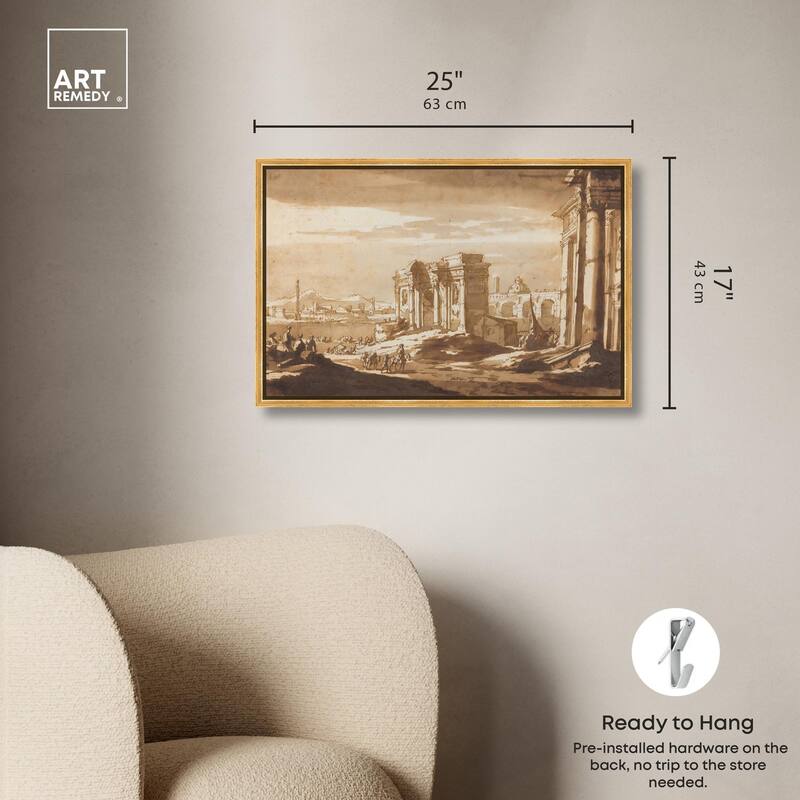 Capriccio View of Roman Ruins Canvas by Art Remedy