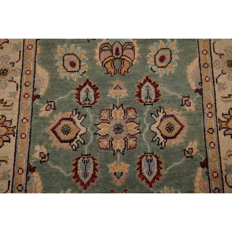 Green Oushak Oriental Accent Rug Hand-Knotted Wool Carpet - 3'3" x 5'2"
