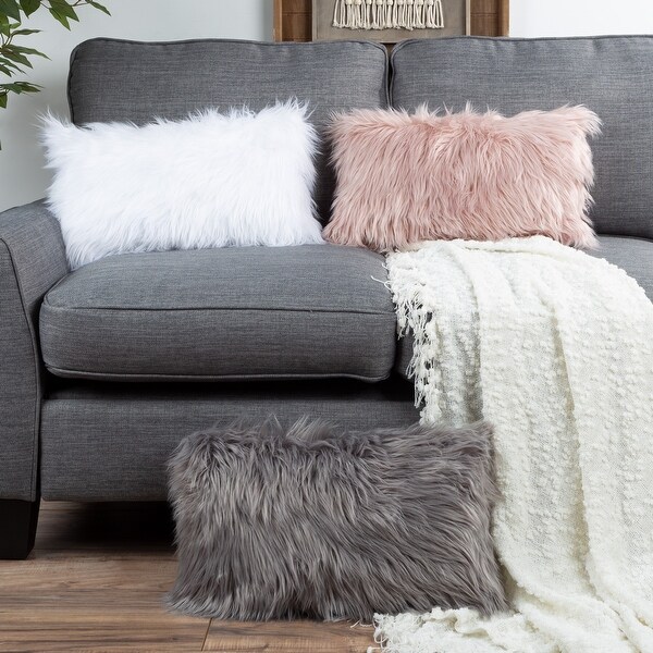 12x20 inch Plush Lumbar Pillow Luxury Accent Pillow Insert and