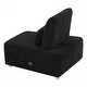 preview thumbnail 5 of 3, Uphlostery Armless Accent Chair Lounge Chair Black for Living Bedroom