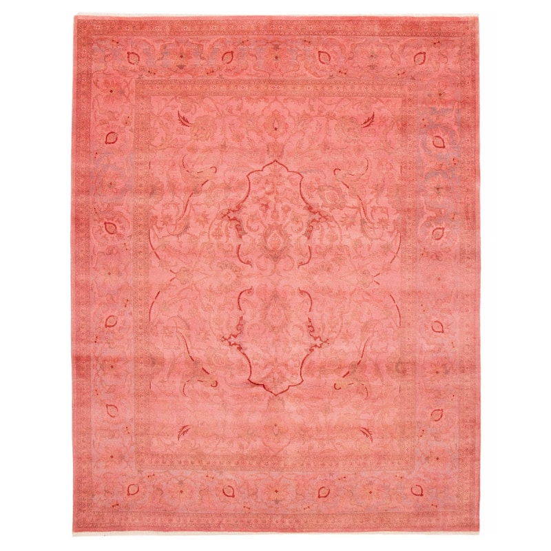 ECARPETGALLERY Hand-knotted Vibrance Pink Wool Rug - 7'11 x 9'11 - Dark Pink - 7'11 x 9'11
