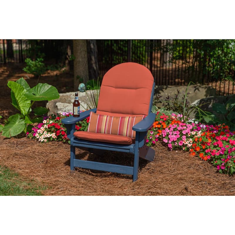 Sunbrella Solid Fabric 1-Piece Outdoor Adirondack Chair Cushion, 20.5"W x 49"L