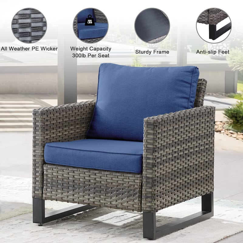 Gymojoy 4-Piece Outdoor Patio Garden Chairs with Cushion