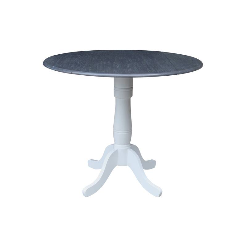 42" Round Pedestal Table with Counter Height Stools