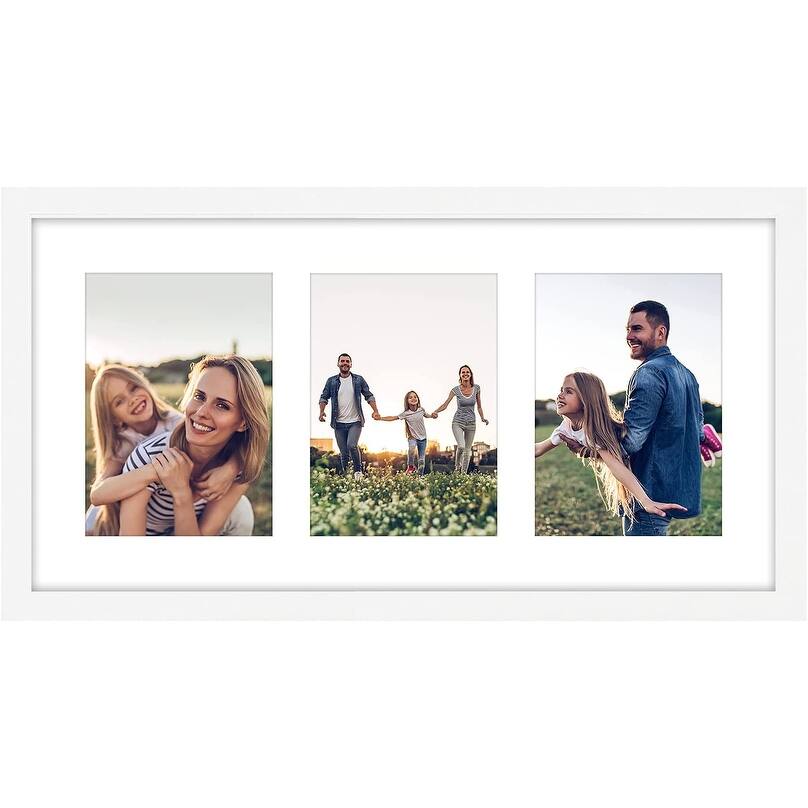 Americanflat 10x20 Collage Picture Frame, Three 5x7 Picture Displays