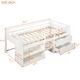 preview thumbnail 51 of 55, Multifunctional Design Loft Bed with Two Shelves and Two Drawers, Maximized Storage Space, Twin Size