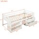 preview thumbnail 15 of 55, Twin size Loft Bed with Two Shelves and Two drawers, Antique White
