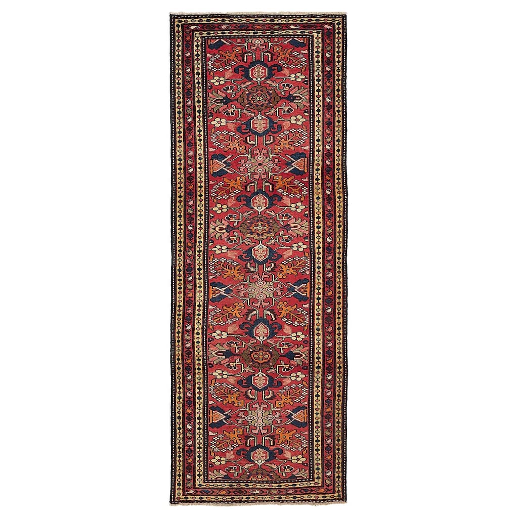 ECARPETGALLERY Hand-knotted Anadol Red Wool Rug - 3'5 x 9'7