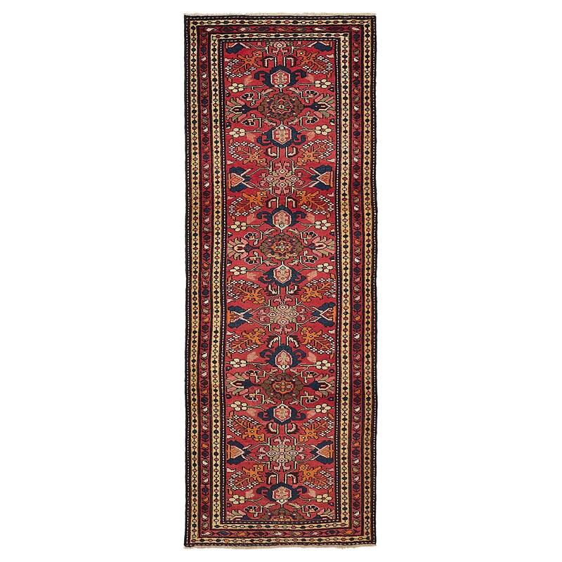 ECARPETGALLERY Hand-knotted Anadol Red Wool Rug - 3'5 x 9'7