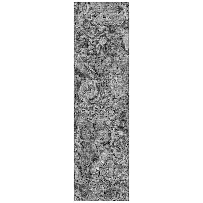 Machine Washable Indoor/ Outdoor Chantille Abstract Modern Rug