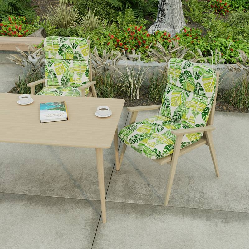 22" x 45" Outdoor Chair Cushion with Ties and Loop - 45'' L x 22'' W x 5'' H