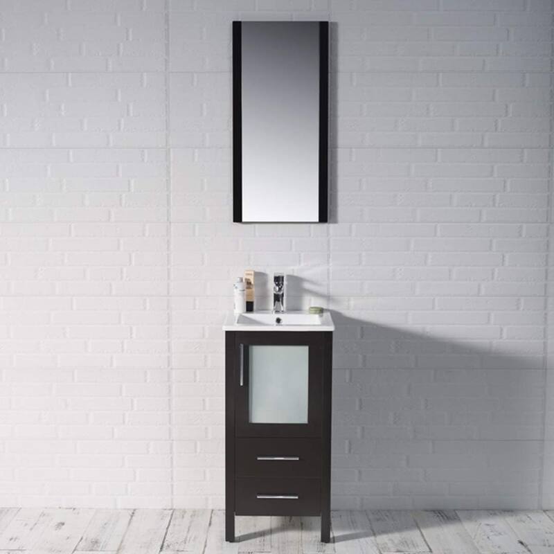 Blossom 16" Solid Wood Bathroom Vanity with Ceramic Sink
