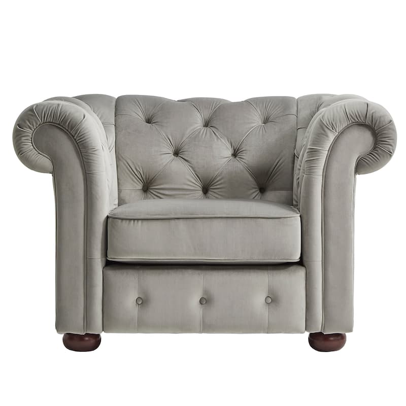Knightsbridge Tufted Scrolled Chesterfield Chair by iNSPIRE Q Artisan