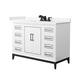 Option White / Carrara Cultured Marble Top / Matte Black