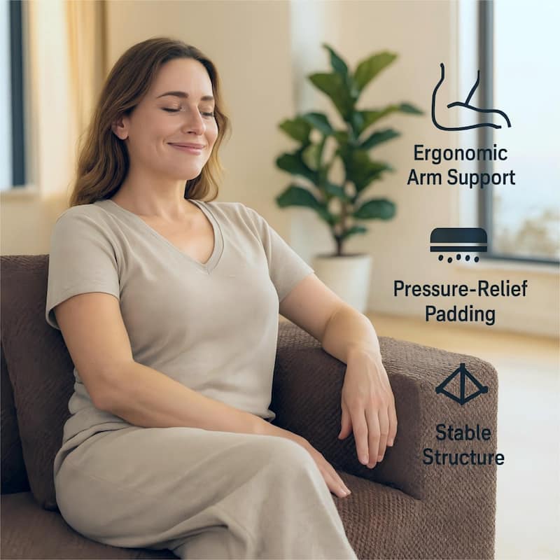 111" Modular Sectional Sofa with All-Foam Construction, Textured Upholstery and 6 Pillows, Low-Profile Couch for Living Room