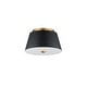 preview thumbnail 1 of 2, Maxim 10710 Miles 11" Wide LED Flush Mount Ceiling Fixture Black / Natural Aged Brass