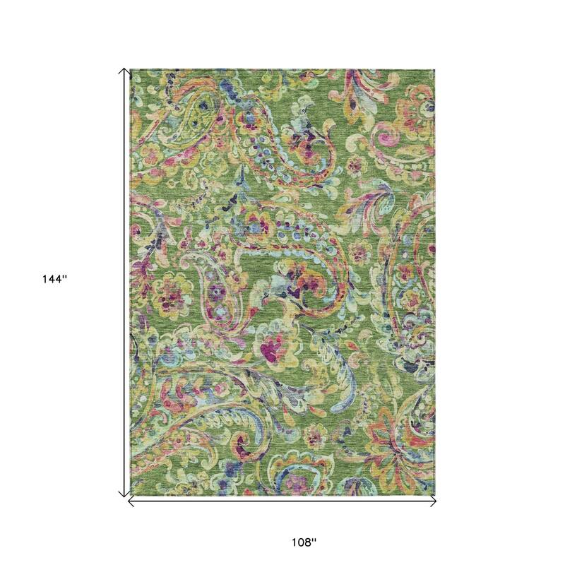 HomeRoots Paisley Transitional Rectangle Outdoor Rug