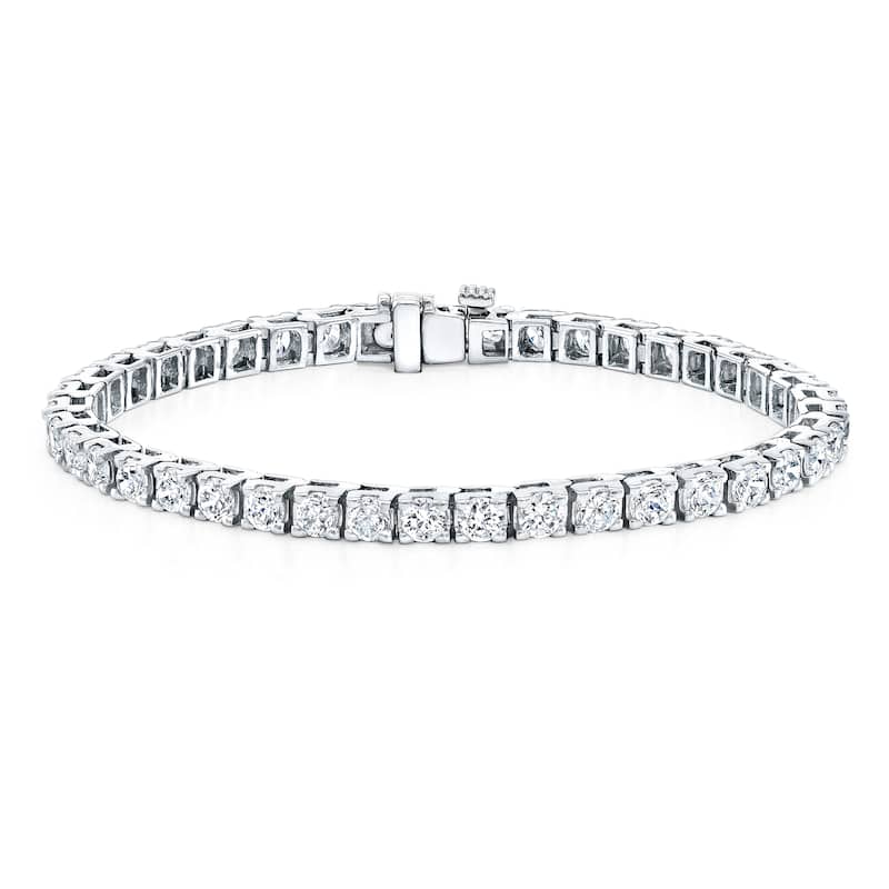 Vault Classics 8.00ct TW Natural Diamond Tennis Bracelet (I VS2) - White