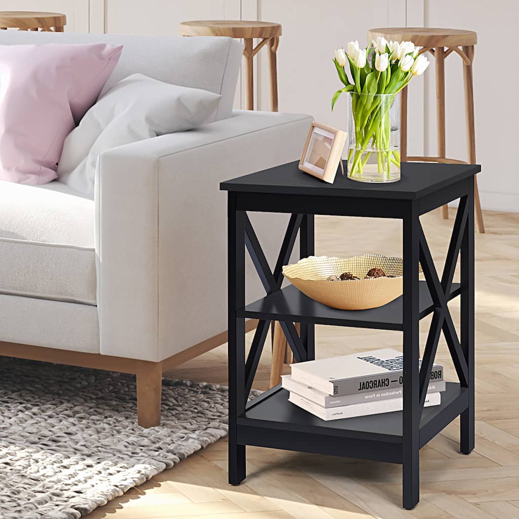 Porch & Den Strickland 3-tier X-accent End Table
