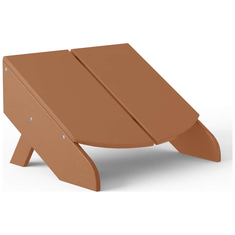 Coastin Modern Poly Adirondack Chair With Ottoman (Set of 2)